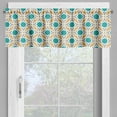 thumbnail image 2 of Ambesonne Teal Valance Pack of 2, Oriental Eastern Design, 54"X12", Mustard Teal and Grey, 2 of 5