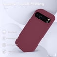thumbnail image 3 of KOMI for Google Pixel 9 Pro XL Case, Silicone Phone Case with 1 Screen Protector, Soft Anti-Scratch Microfiber Lining, Full Body Shockproof Slim Cover Support Wireless Charging, Wine Red, 3 of 5