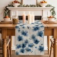 thumbnail image 2 of Table Runner 108 Inches Long for Kitchen Dining, Navy Blue Floral Dresser Scarf Farmhouse, Dining Table Decorations for Wedding/Parties, Spring Flowers Rustic Butterfly 13 x 108 In, 2 of 8