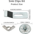 thumbnail image 5 of EcoNesxp Silver Undermount Sink Clamps Undermount Sink Brackets and Sink Mounting Kit Brackets 12 Pieces Undermount Sink Brackets and Sink Mounting Kit Brackets, 5 of 5
