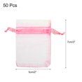 thumbnail image 2 of 50pcs Organza Bags 2x3 Inch Drawstring Favor Pouches Sheer Mesh Bag for Gift Jewelry Wedding Party Pink, 2 of 6
