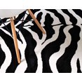 thumbnail image 5 of Unique Loom Tapis Rond Imprimé Animaux Zébrés 3129939, 8 Pieds, Noir/ivoire, 5 of 5
