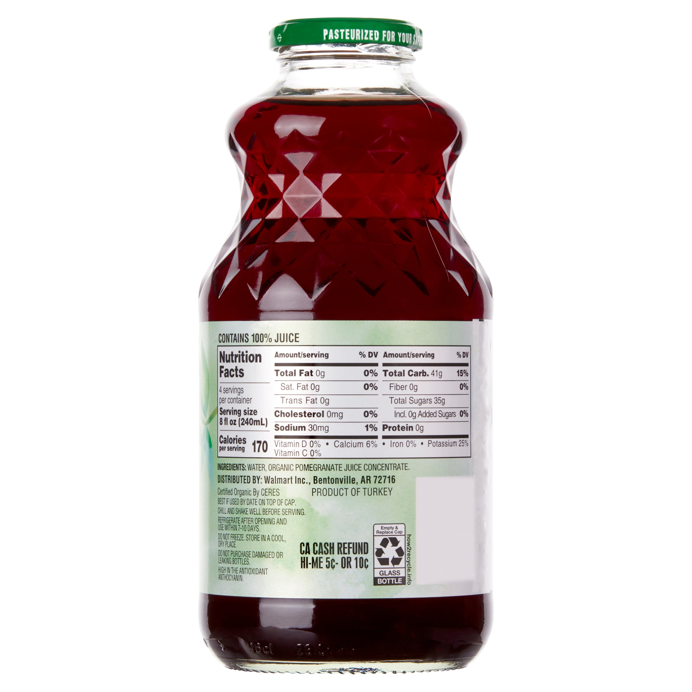 Juice Concentrate Pom Juice Nutrition Facts POM Wonderful 100