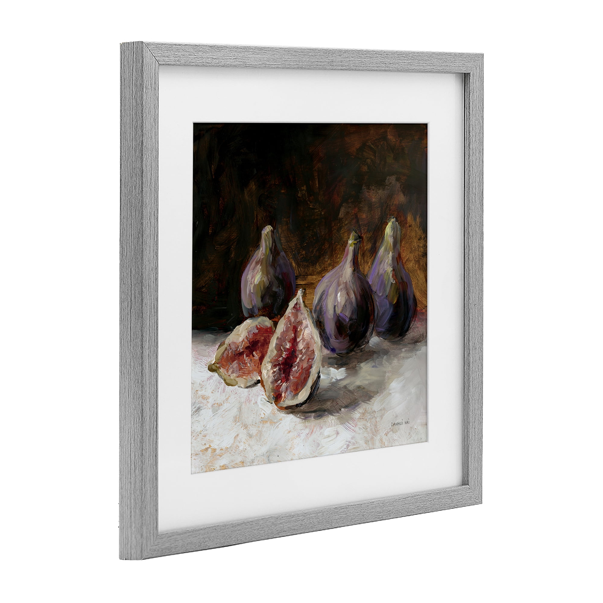 Stupell Industries Rustic Fig Still Life Gray Framed Print Under Glass, design by Danhui Nai