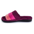 thumbnail image 2 of Roxoni Womens Terry Multicolor Striped Slide Slipper Burgundy, 2 of 4