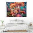 thumbnail image 3 of FUMJ  Mushroom Strawberry Tapestry Wall Hanging, Red Mushrooms and Fruit Butterfly on Pink Background Tapestry, Moon Starry Night Tapestry for Living Room Bedroom Aesthetic Decor, 3 of 7