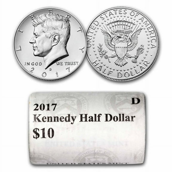 2017-D Kennedy Half Dollar 20-Coin Roll BU