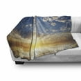 thumbnail image 2 of Mystic Soft Flannel Fleece Throw Blanket, Sunset Reflection on the Sea View Sun Rays Vivid in Horizon Image, Cozy Plush for Indoor and Outdoor Use, 70" x 90", Yellow Brown Blue, by Ambesonne, 2 of 5