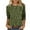063-Green, variant on Ounisa 3/4 Length Sleeve Womens Tops Round Neck Loose Cute Spring Summer Tee Shirts Dressy Casual Print Blouses Tunic