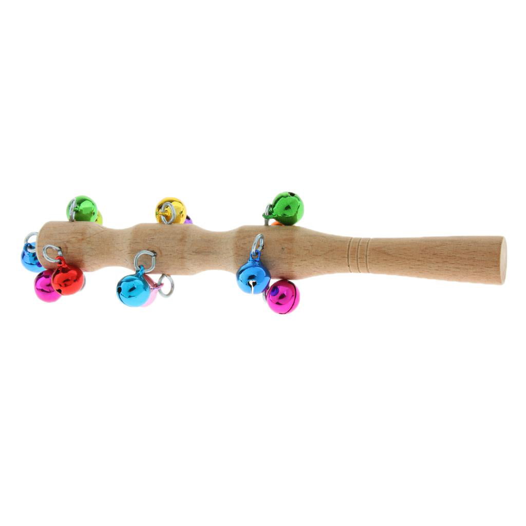 Details about   Kids First Act 13-Bell Wood Shaker Stick Musical Percussion Instrument 8" long 
