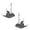Silver, variant on 925 Sterling Silver Rose Vermeil Flying Black Spinel Sparrow Women Dangle Bird Earrings