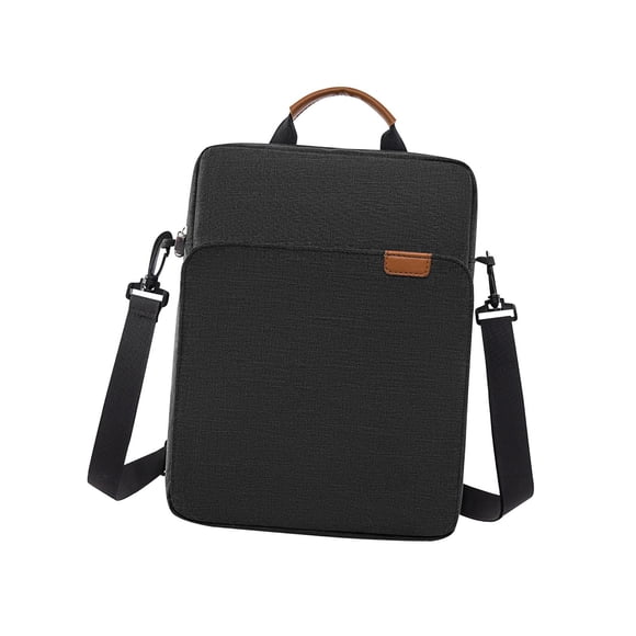 kusrkot Tablet Single Shoulder Bag Carrying Case Protective Smoothly Zipper Oxford Cloth L Black