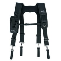 MELOTOUGH Tool Belt Suspenders Construction Bag Suspenders Padded Work belt Suspenders for Carpenter/Electrician/Roofing/Farmer work Suspension Rig(H Back)