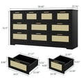 thumbnail image 3 of Sunvasagoo 10-Drawer Rattan Drawers - Storage Chest, Bedroom Storage Furniture, Multi-Drawer Storage Unit, Wooden Chest of Drawers, Home Organization Furniture, 3 of 8