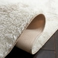 thumbnail image 5 of SAFAVIEH Tahoe Gerald Quatrefoil Shag Runner, 2' x 9', White/Silver, 5 of 8