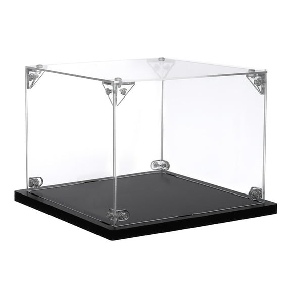 Uxcell 6x6x4 inch Acrylic Display Case Assemble Cube Dustproof Showcase, Clear