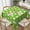 White Polka Dots on Lime Green, variant on Square Table Cloth, White Polka Dots on Lime Green Tablecloth Washable Dinng Table Covers Decorative for Kitchen & Table Linens 52" x 52"