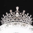 thumbnail image 4 of Jewelry Wedding Prom Bride Headbands Birthday Party with Combs Crystal Headband Princess Rhinestone Crown Silver Tiara Crown BLACK, 4 of 8