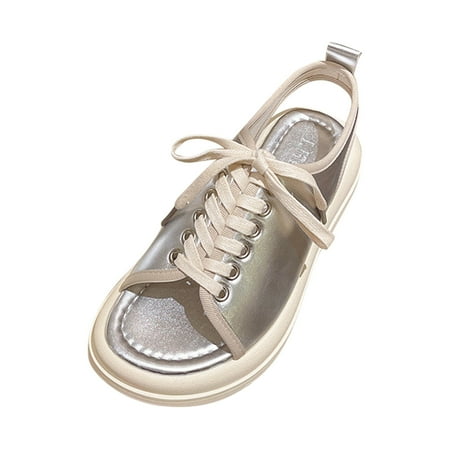 

Utoimkio Flip Flops for Women Wide Width Thick Soled Lace Up Women s Shoes with Open Toe Casual Sponge Sole Sandals