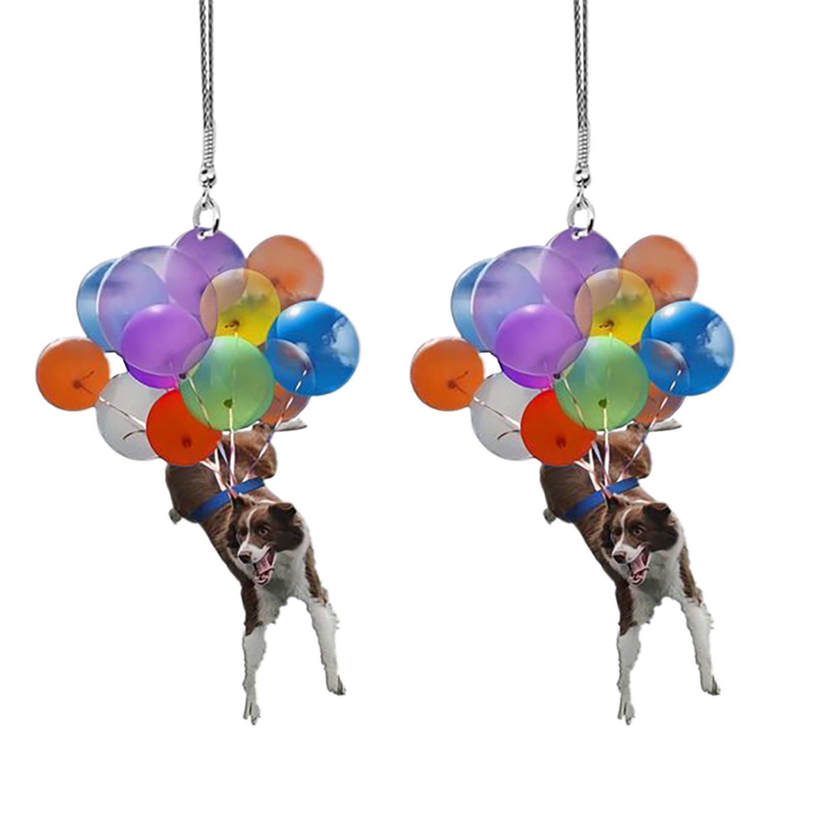 Cute Dog Hanging Ornament with Colorful Balloon Hanging Decoration 