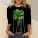 thumbnail image 2 of Camiseta de manga larga con estampado de cuello redondo a la moda para mujer, blusas informales sueltas Fridja  czfsfas649, 2 of 5