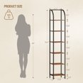 thumbnail image 5 of Hzuaneri Bookshelf Bookcase Narrow Bookcase Shelf Organizer with Steel Frame for Study Living Room Bedroom Kitchen Home Office Industrial Bookshelf 6-Tier Greige, 5 of 8