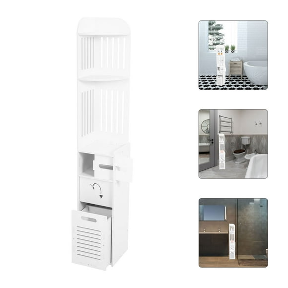 UPOUART convenient cabinet door organizer Storage Cabinet White Wood for Homeowners 1 Set