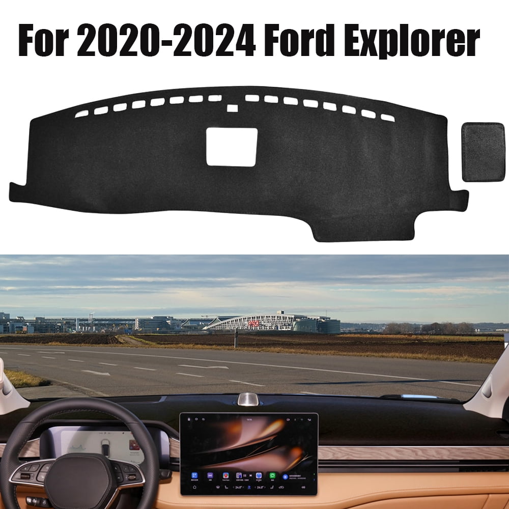 JJMY For 2020-2024 Ford Explorer Dashboard Mat Dash Non-Slip Sun Cover Protect Pad