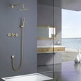 thumbnail image 3 of Three Cross Handles Shower Kit, Complete Shower System with Rough-in Valve, 3 of 5