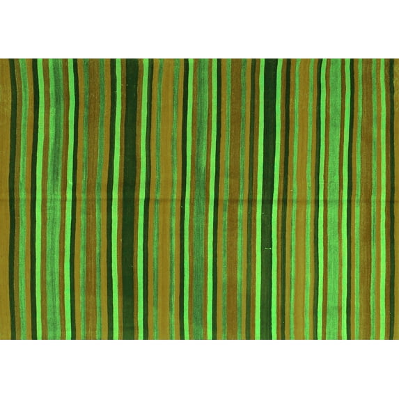 Ahgly Company Indoor Rectangle Oriental Green Traditional Area Rugs, 2' x 4'
