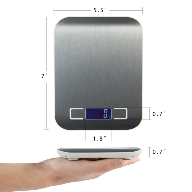 Digital Food Scale Stainless Steel Scale for Kitchens & Labs, Batteries  Included 
