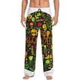 thumbnail image 2 of Lsque Happy Halloween Floral Print Men's Pajama Pants, Lounge Pant - Comfortable Home Wear,Elastic Waistband, Stylish Design-Small, 2 of 9
