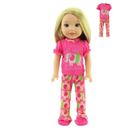 Elephant Luau Pajama Set |14’’ Inch Doll Clothing