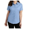 thumbnail image 2 of Yellow Rooster Womens Short Sleeve Easy Care Shirt Light Blue/Light Stone S, 2 of 7
