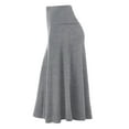 thumbnail image 2 of Made by Johnny Women's Lightweight Fold Over Flared Midi Skirt XXXL HEATHER_DARK_GREY, 2 of 4