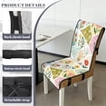 thumbnail image 6 of TSOVTHRID Floral Colorful Patchwork Print Quilted Seat Cushion Covers for Kitchen, Stretchy Cozy Anti-Slip Chair Covers, Adjustable Dining Chair Slipcovers with Elastic Band, Set of 1, 6 of 7
