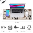 thumbnail image 5 of Long Mouse Pads for Desk,Boho Brown and Black Ethnic Pattern Desk Mats on Top Of Desks, Desk Mouse Pad Extra Large with 3mm Non-Slip Base and Stitched Edge for Gaming,Office,Work,Home 31.5"x11.8", 5 of 6