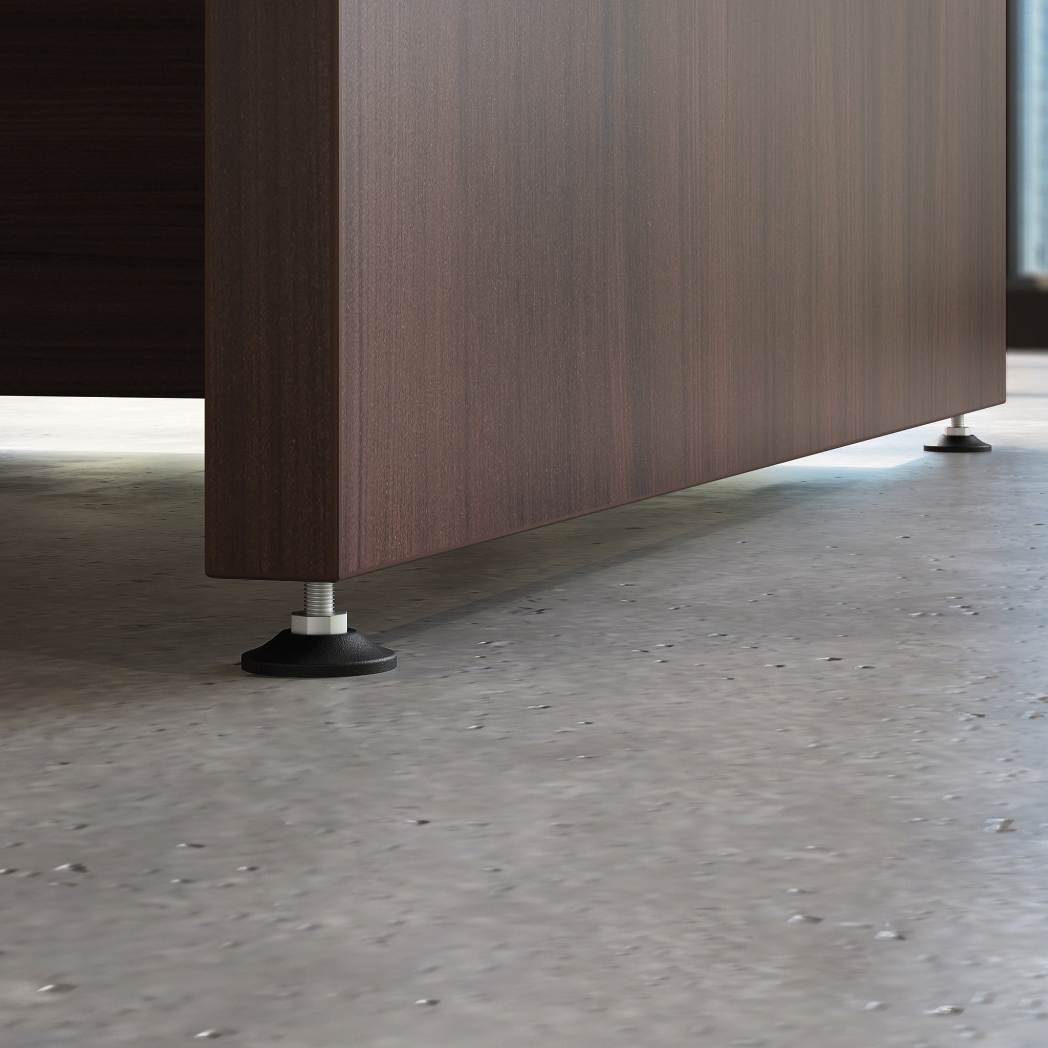 Sauder Affirm Engineered Wood Bowfront Executive Desk in Noble Elm/Brown