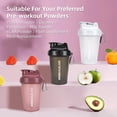 thumbnail image 4 of 3 PACK Shaker Bottles 17 OZ, Shaking Ball Whisk, Wide Mouth and Flip-Top Lid, Dishwasher Safe & BPA Free, Black/Pink/White, 4 of 7