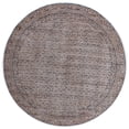thumbnail image 1 of Casavani Custom Handmade Cotton Round Dining Room Rug, Brown 3x3 feet, 1 of 5