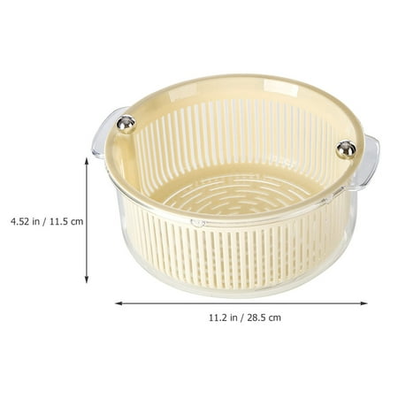 

Fruit Washing Basket Plastic Vegetable Strainer Salad Draining Container for Home Kitchen