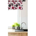thumbnail image 3 of Ambesonne Fruit Window Valance, Hand Drawn Grunge Style Pomegranates Illustration with Paint Stains, Curtain Valance for Kitchen Bedroom Decor with Rod Pocket, 54" X 18", Magenta Charcoal Grey, 3 of 3