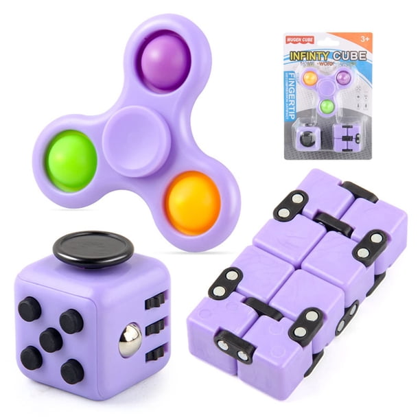 3-Piece Set of Sensory Fidget Toys,Fidget cube-Infinity cubes-Fidget ...
