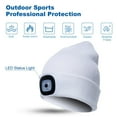 thumbnail image 2 of Gorro unisex recargable con faro LED, gorro de punto cálido para seguridad en invierno, regalos para hombres, mujeres y papá, 2 of 6