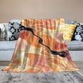thumbnail image 2 of JRXY Boho Fluid Abstract Flannel Fleece Blanket White, 2 of 6
