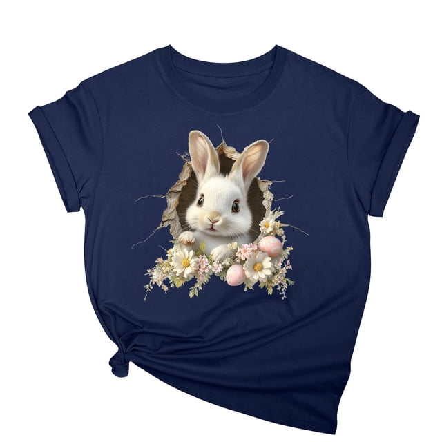 Tops de Cuello Alto para las Mujeres Amante Impreso Camiseta Cuello Redondo Manga Corta, Poliéster Spandex
