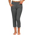 thumbnail image 2 of CUZIBR Women'S Yoga Pants With Pocket High Waist Slim Fit Legging Stretch Workout Trendy Pants Casual Gym Everyday Activewear Cozy Dates Bottoms,Grey,M, 2 of 5