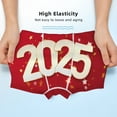 Logiee Happy New 2025 Year Print Boys' Boxer Briefs,Tween Boy Underwear