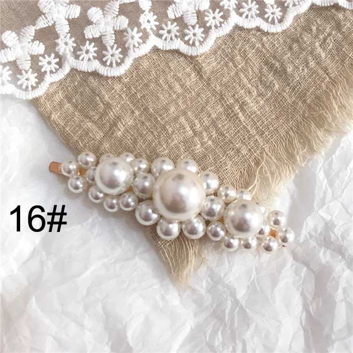Women's hair clip with pearl beads for a gift,for a friend.