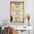 thumbnail image 2 of Elephant Stock Kitchen Rules Wall Art - Vertical Multi Panel Canvas - Kitchen Wall Decor - Inspirational And Typography Multi Panel - Beige And Brown Decor - 20" x 32", 2 of 4